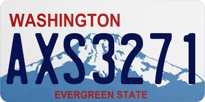 WA license plate AXS3271