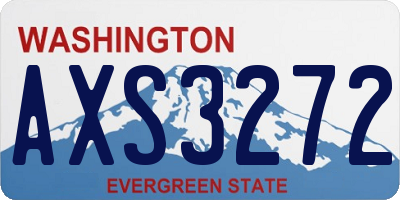 WA license plate AXS3272