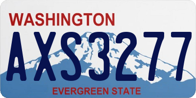 WA license plate AXS3277