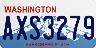 WA license plate AXS3279