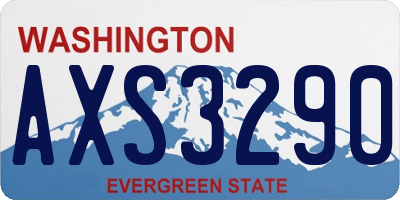 WA license plate AXS3290