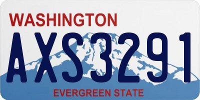 WA license plate AXS3291
