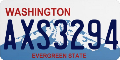 WA license plate AXS3294