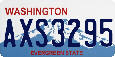 WA license plate AXS3295