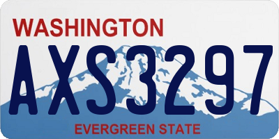 WA license plate AXS3297