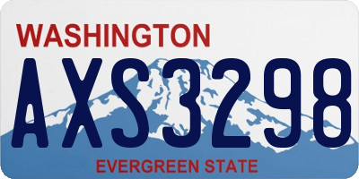 WA license plate AXS3298