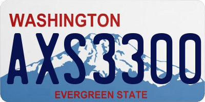 WA license plate AXS3300