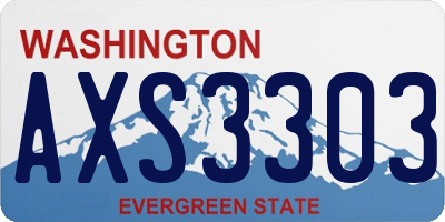 WA license plate AXS3303