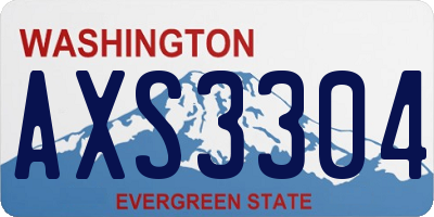WA license plate AXS3304