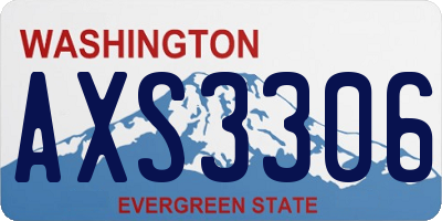 WA license plate AXS3306