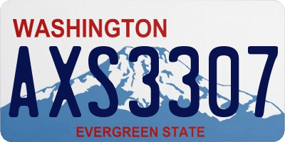 WA license plate AXS3307