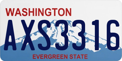WA license plate AXS3316