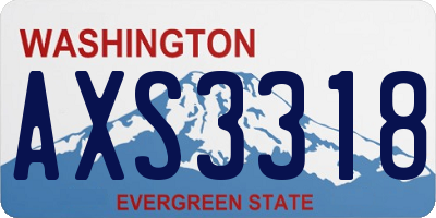 WA license plate AXS3318