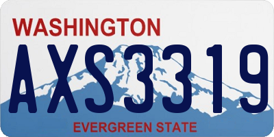WA license plate AXS3319