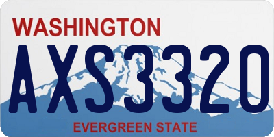 WA license plate AXS3320