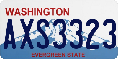 WA license plate AXS3323