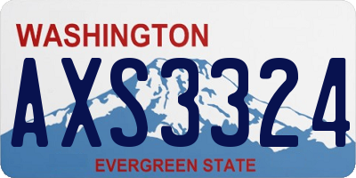 WA license plate AXS3324