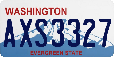 WA license plate AXS3327