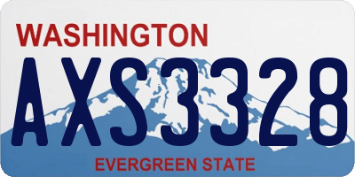 WA license plate AXS3328