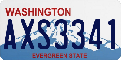WA license plate AXS3341