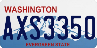 WA license plate AXS3350