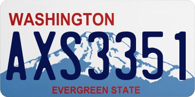 WA license plate AXS3351