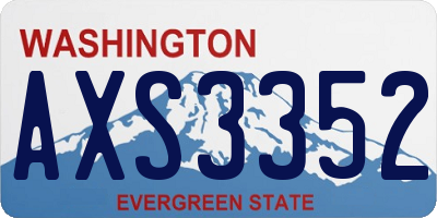 WA license plate AXS3352