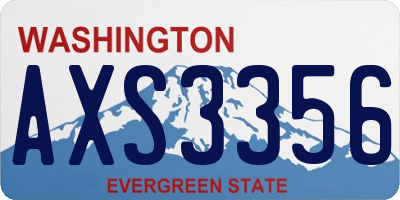 WA license plate AXS3356