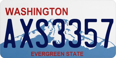 WA license plate AXS3357