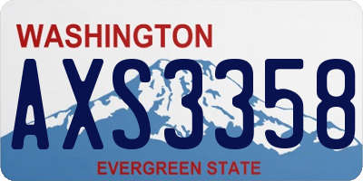 WA license plate AXS3358