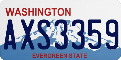 WA license plate AXS3359