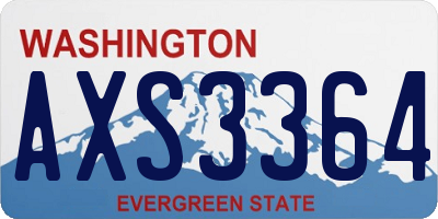 WA license plate AXS3364