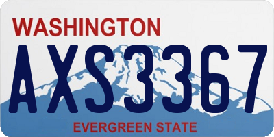 WA license plate AXS3367