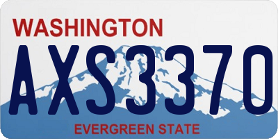 WA license plate AXS3370