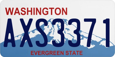 WA license plate AXS3371