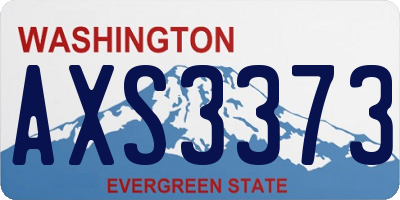 WA license plate AXS3373