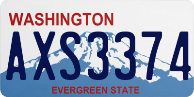 WA license plate AXS3374