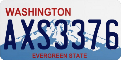 WA license plate AXS3376