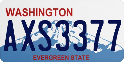 WA license plate AXS3377