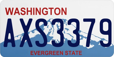 WA license plate AXS3379