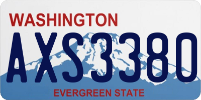 WA license plate AXS3380