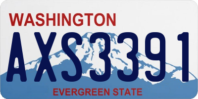 WA license plate AXS3391