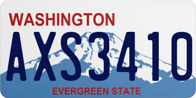 WA license plate AXS3410