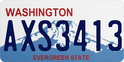 WA license plate AXS3413