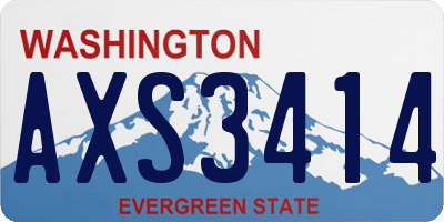 WA license plate AXS3414