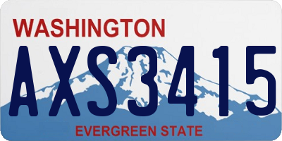 WA license plate AXS3415