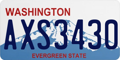 WA license plate AXS3430