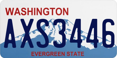 WA license plate AXS3446