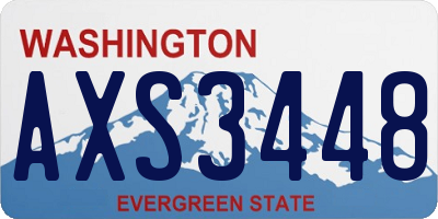 WA license plate AXS3448