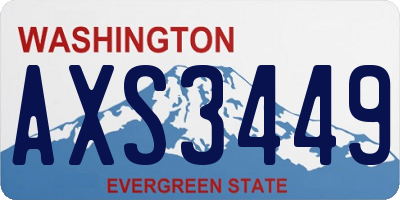 WA license plate AXS3449